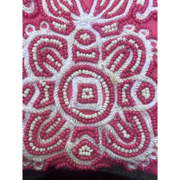 Charter Club Lined Beaded Tunic Top Blouse Cover up XL Beachy Coastal Summer - Picture 6 of 12